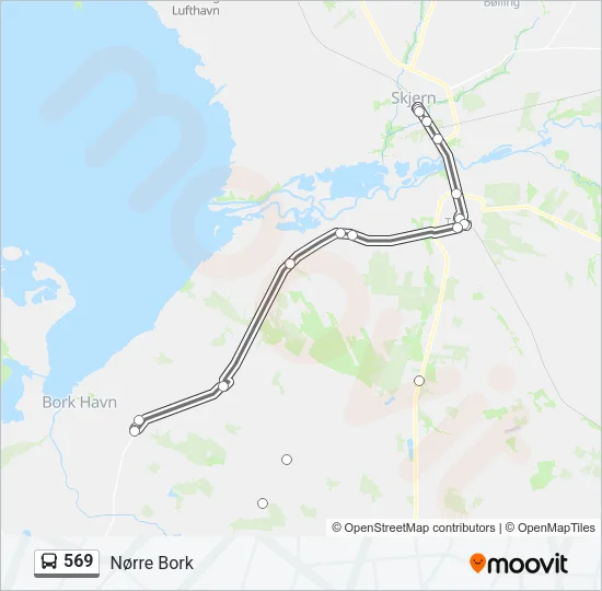 569 Bus Line Map