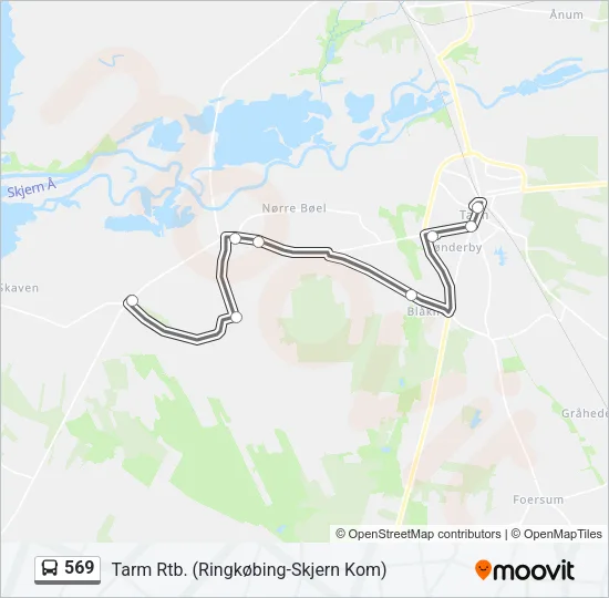 569 Bus Line Map
