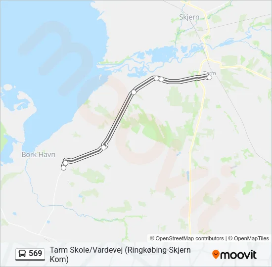 569 Bus Line Map