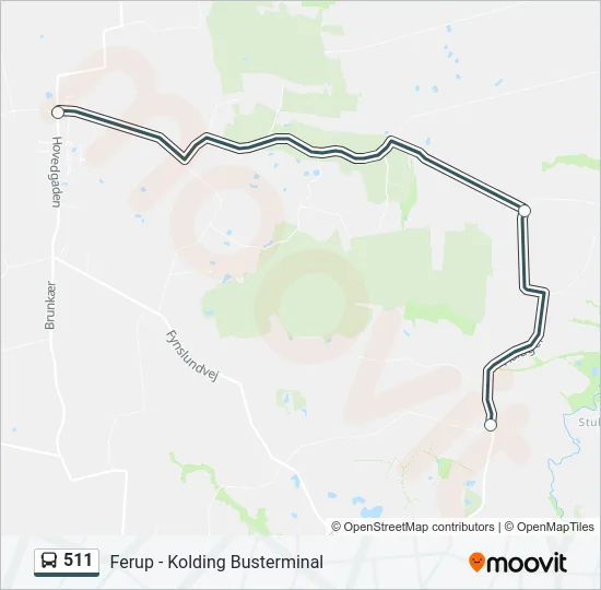 511 Bus Line Map
