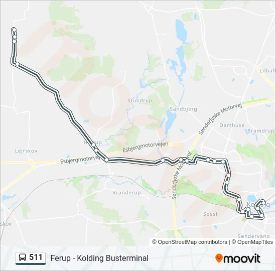 511 Bus Line Map