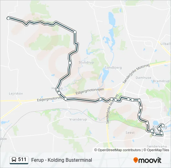 511 Bus Line Map