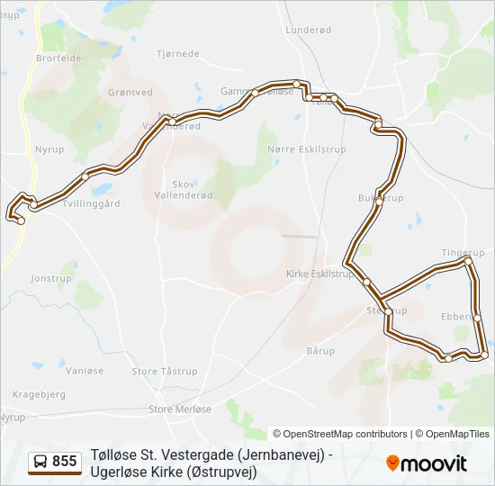 855 Bus Line Map