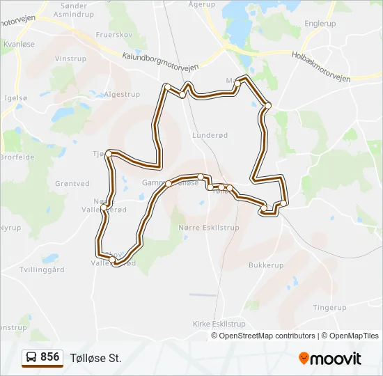 856 Bus Line Map