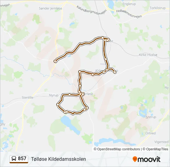 857 Bus Line Map
