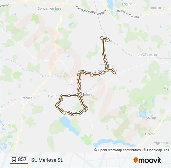 857 Bus Line Map