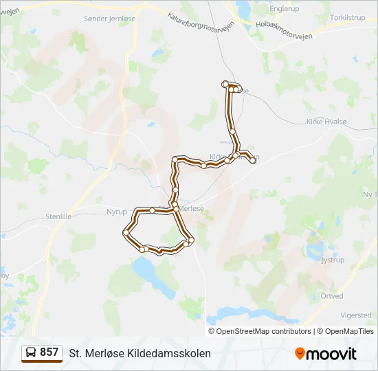 857 Bus Line Map