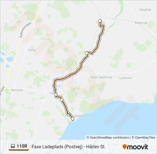 110R Bus Line Map