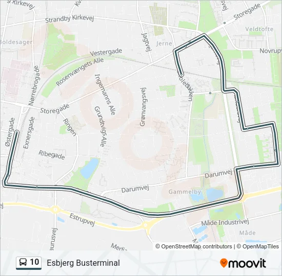 10 bus Linjekort