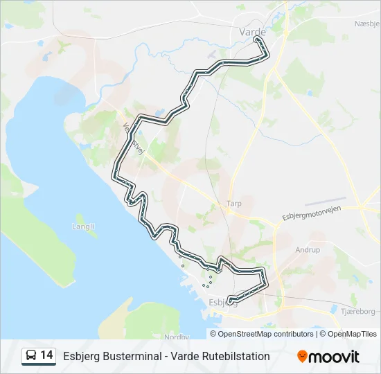 14 Bus Line Map