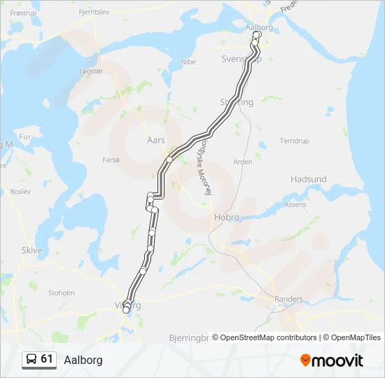 61 Bus Line Map