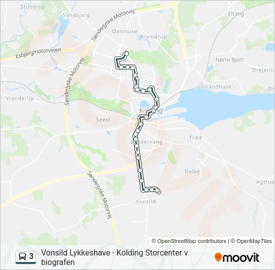 3 Bus Line Map