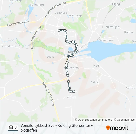 3 Bus Line Map