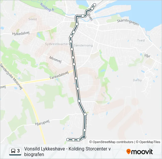 3 Bus Line Map