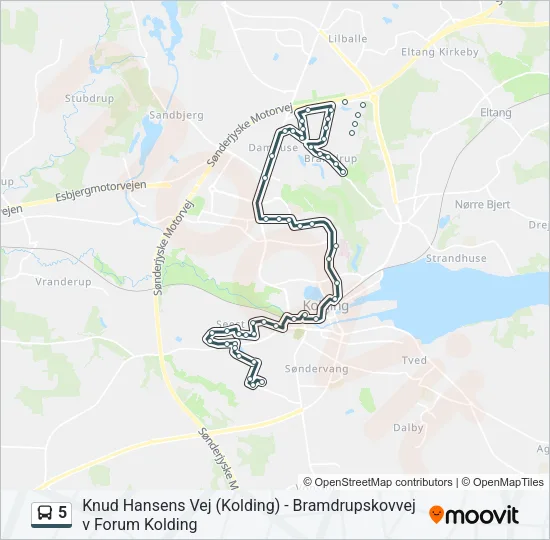 5 Bus Line Map