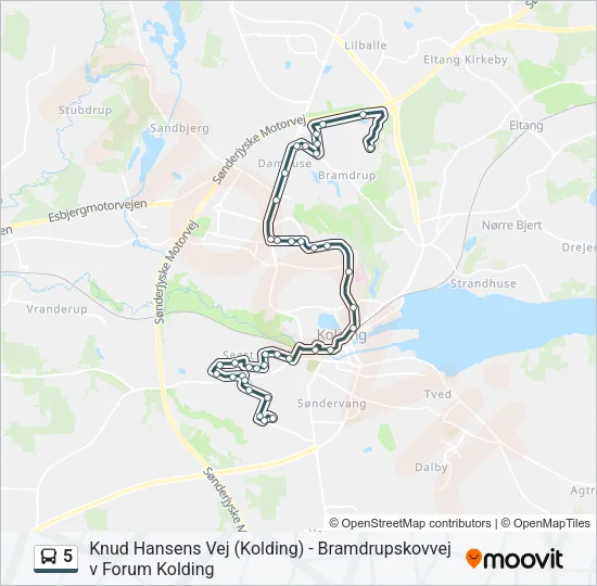 5 Bus Line Map