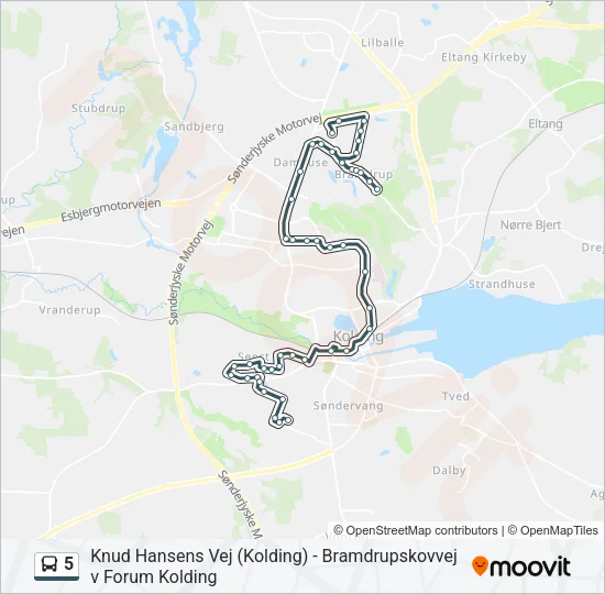 5 Bus Line Map