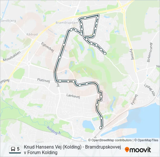 5 Bus Line Map