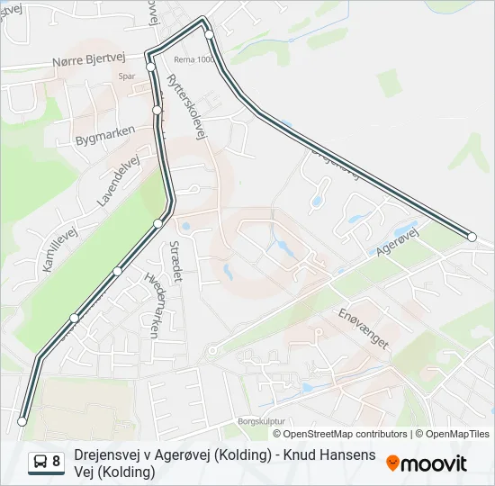 8 Bus Line Map