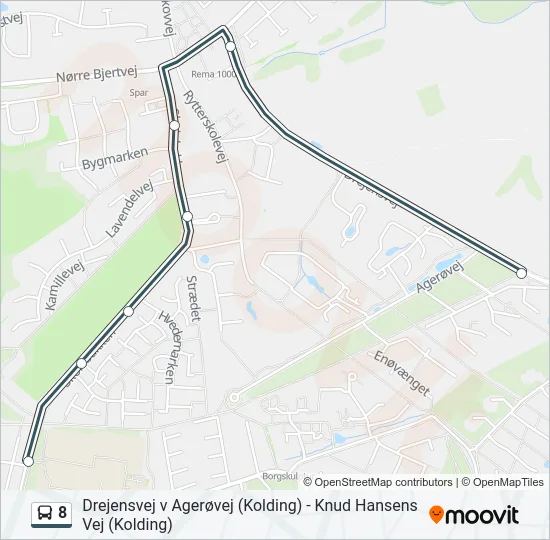 8 Bus Line Map