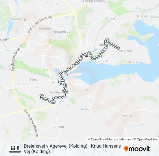 8 Bus Line Map