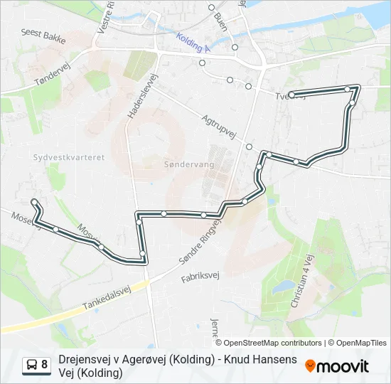 8 Bus Line Map