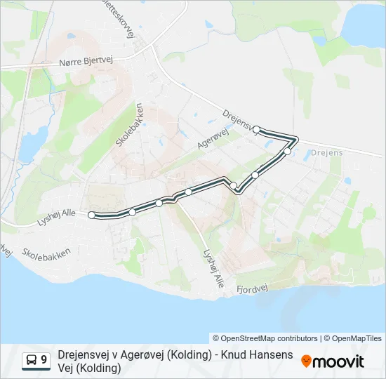 9 Bus Line Map