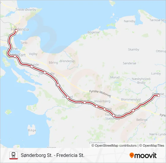 RE Train Line Map