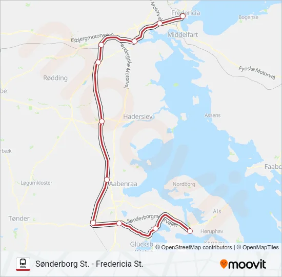 RE Train Line Map