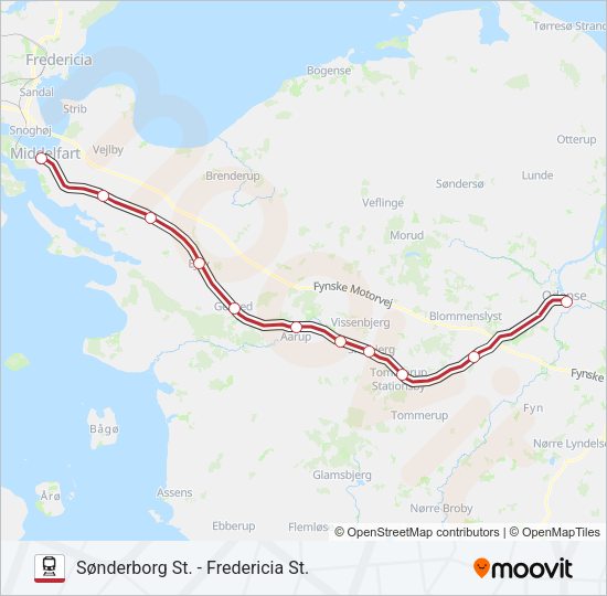 RE Train Line Map