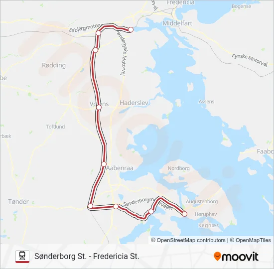 RE Train Line Map