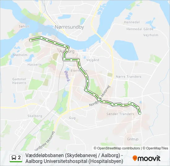 2 Bus Line Map