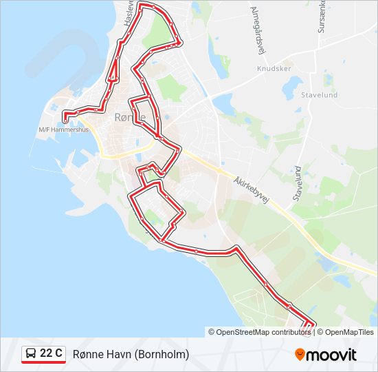 22 C Bus Line Map