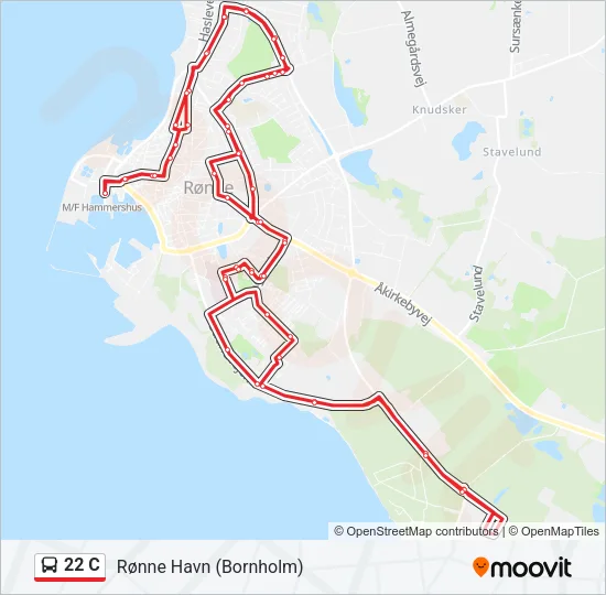22 C Bus Line Map