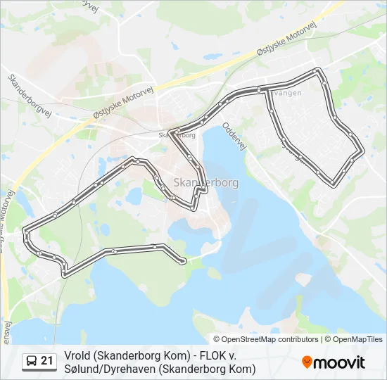 21 Bus Line Map