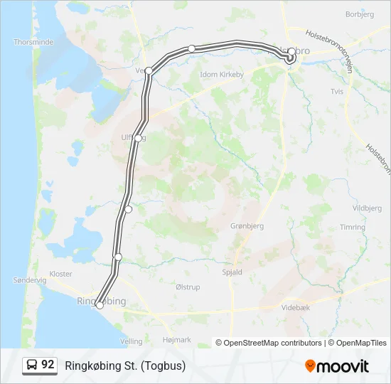 92 Bus Line Map
