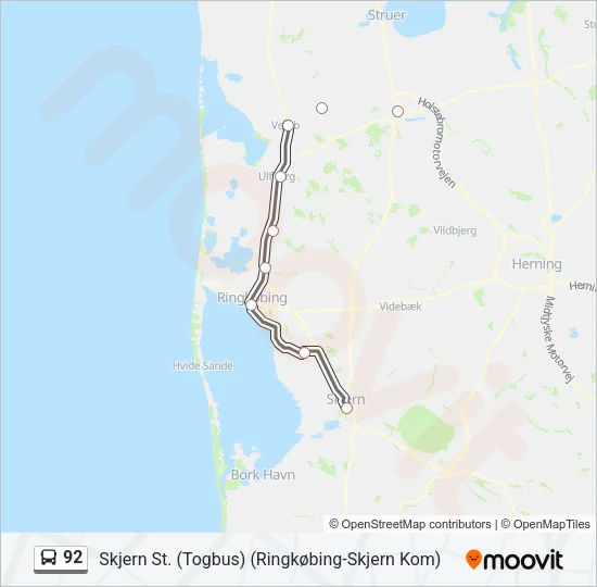 92 Bus Line Map