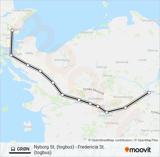 GRØN Bus Line Map
