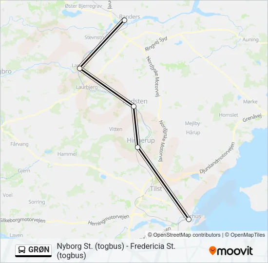 GRØN Bus Line Map