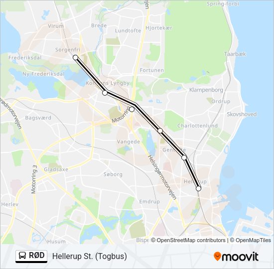 RØD Bus Line Map