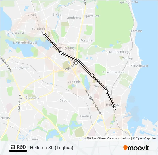 RØD Bus Line Map