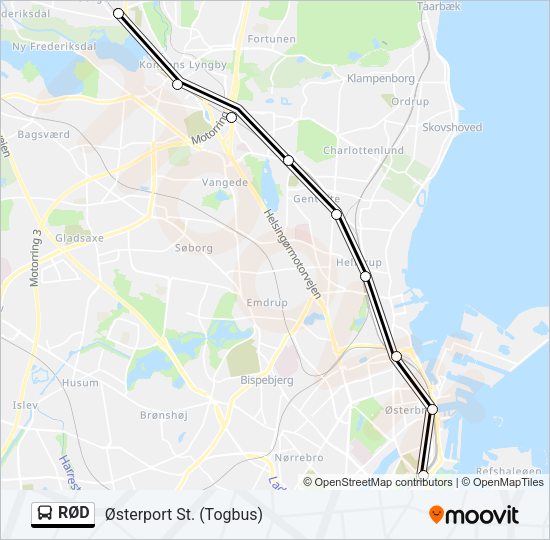 RØD Bus Line Map