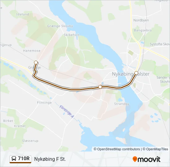 710R Bus Line Map