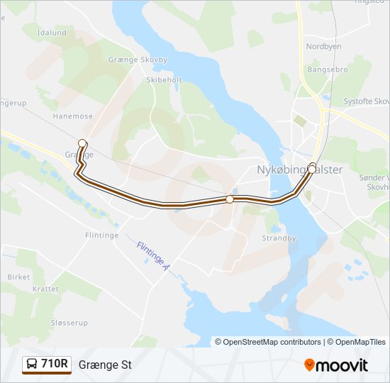 710R Bus Line Map