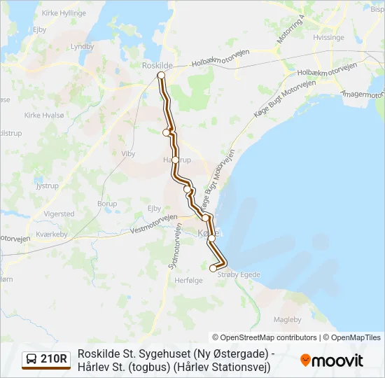 210R Bus Line Map