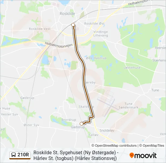 210R Bus Line Map