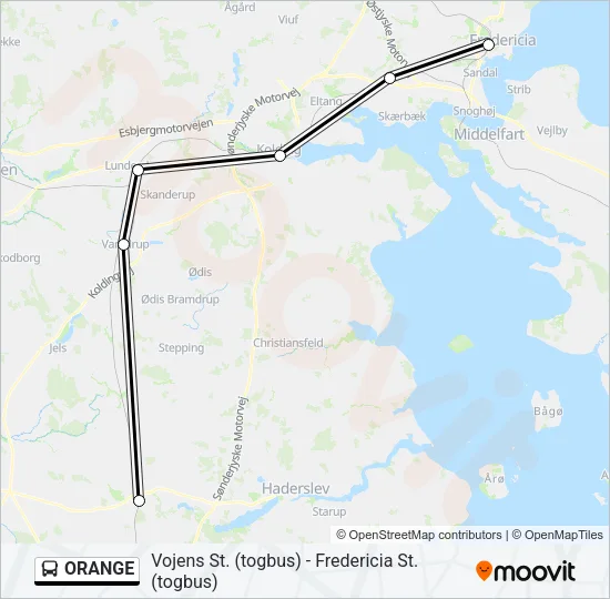 ORANGE Bus Line Map