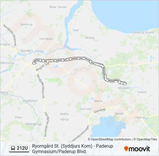 212U Bus Line Map