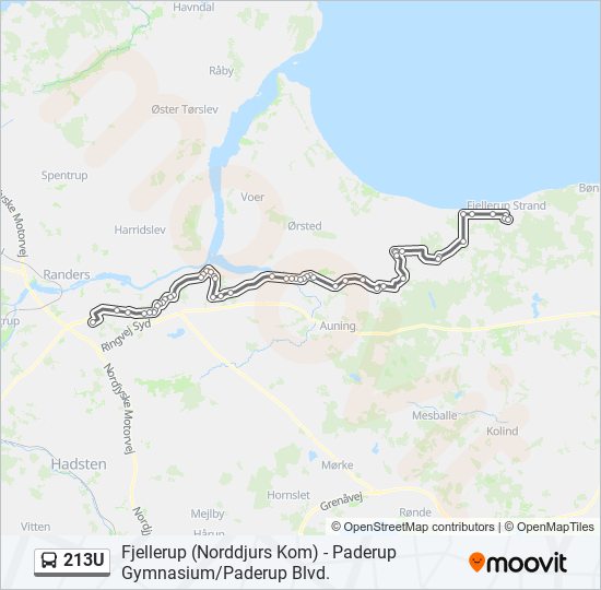 213U bus Line Map