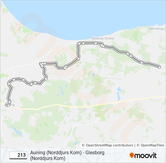 213 bus Line Map